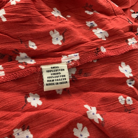 SIM & SAM Boho Style Sleeveless Top Rust Ditsy Womens Size M New - Picture 6 of 7